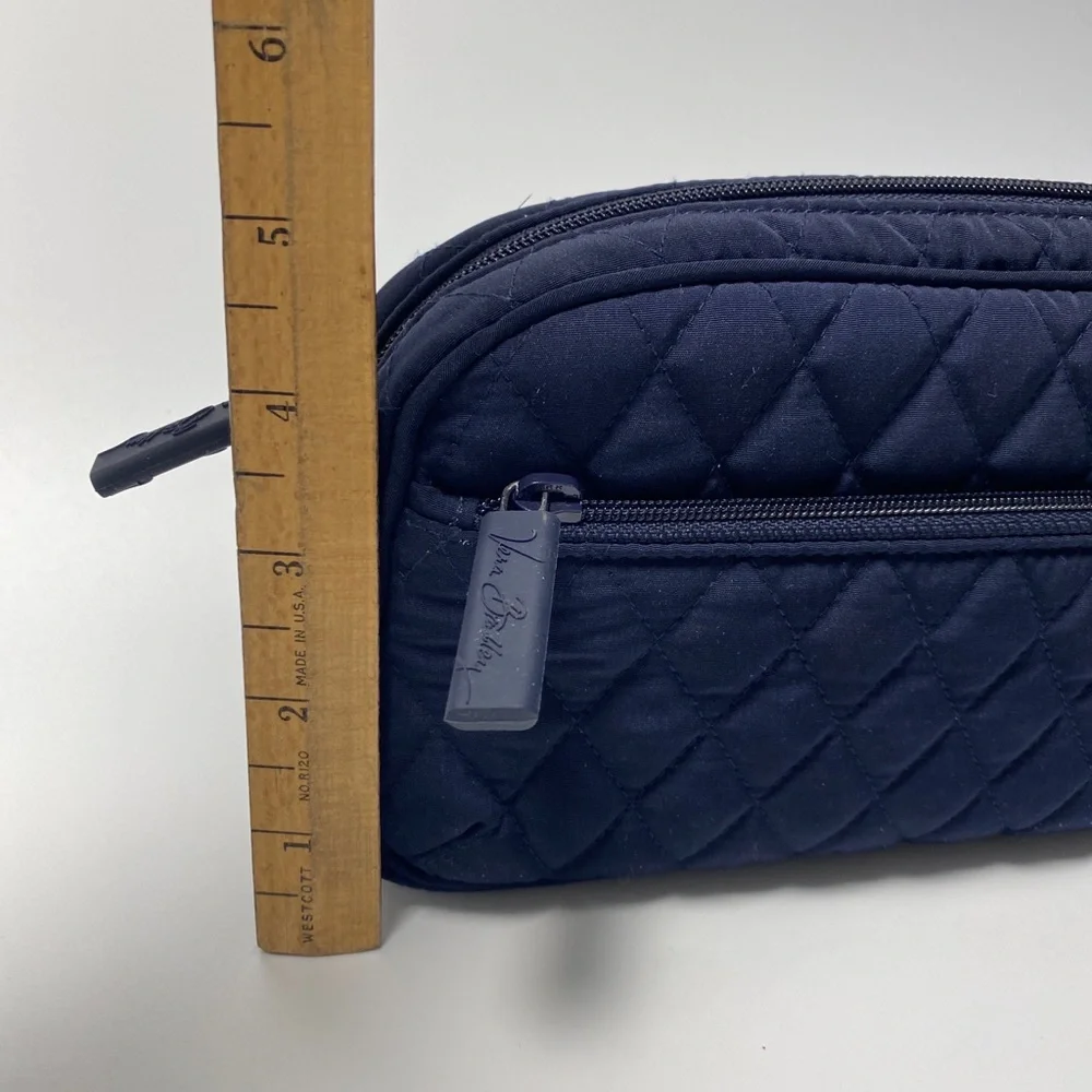 Vera Bradley X Lilly Medical Cosmetic Bag Classic Navy Blue Quilted NWOT